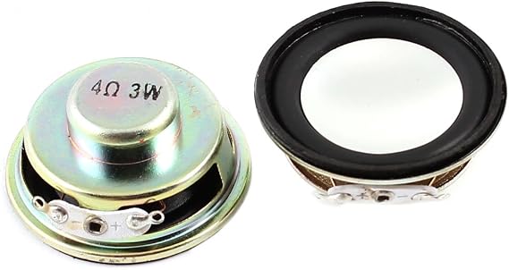 uxcell 3W 4 Ohm Metal Housing Round Magnet Speaker Loudspeaker 2Pcs
