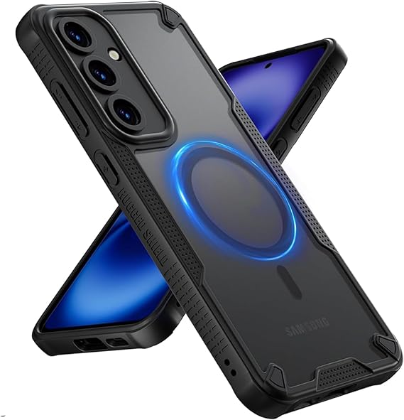 Rongep Samsung Galaxy A37 için Kılıf Fusion-Rugged Manyetik [MagSafe ile Uyumlu] A37 Koruyucu Kamera Yükseltili Arkası Yarı Mat Tasarımlı Güçlü Manyetikli Samsung Galaxy A37 Kılıf (Siyah)