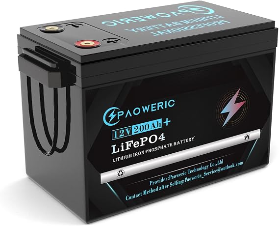 12V 200Ah LiFePO4 Lithium Battery with 150A BMS,Compact Lithium Iron Phosphate Battery for Solar, RV, Home Energy Storage
