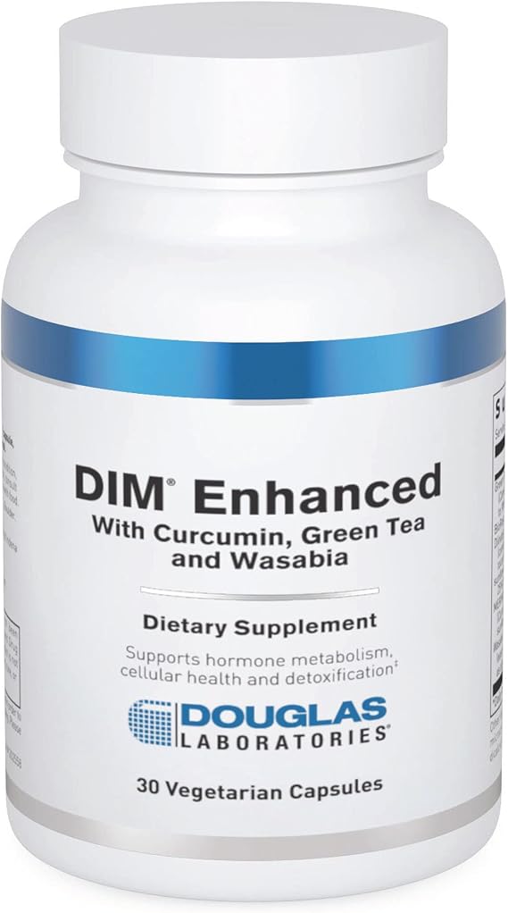 Douglas Laboratories DIM Enhanced, 30 Vegetarian Capsules | Supports Hormone Balance, Cellular Health and Detox*, With Antioxidants, Green Tea Extract and Wasabia