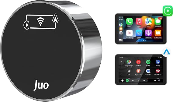 Juo Kablosuz CarPlay Android Auto Kabloludan Kablosuza Çevirici USB ve Type-C Adaptör