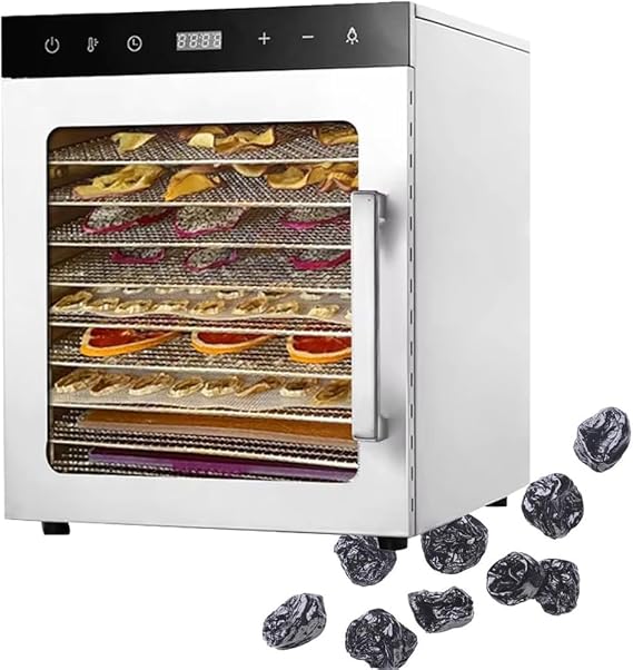 Freeze Dryer Machine, 10/12 Stainless Steel Trays, Home Food Dehydrator with 24-Hour Timer & Max Temperature 194F, Food Processor