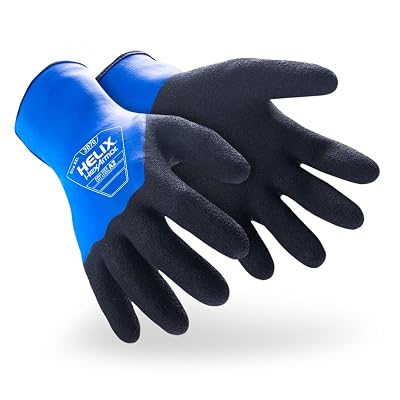 HexArmor Helix 3070 Water-Resistant Work Gloves 360 Latex Coating, 18-Gauge Breathable Shell, High-Grip Wrinkle Rubber Palm, Cut & Abrasion Resistant, Ideal for Wet Concrete & Masonry | X-Large