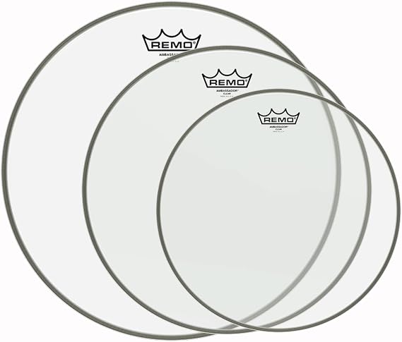 Remo 10/12/16 Ambassador Clear Drumhead (3 Pack Bundle)