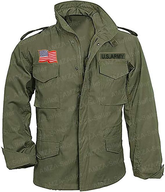 John First Blood Ramb0 M65 Commando US Army Olive Green Cotton Jacket