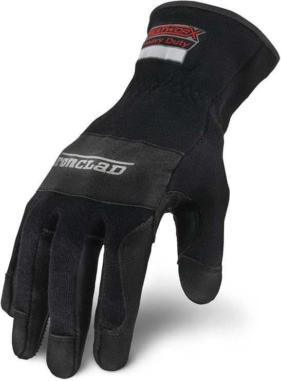 Ironclad HEATWORX HEAVY DUTY; Heat Resistant Gloves, Silicone-Palm, Rated up to 600F (315 C) Kevlar-Liner and Shell, (1 Pair), Black