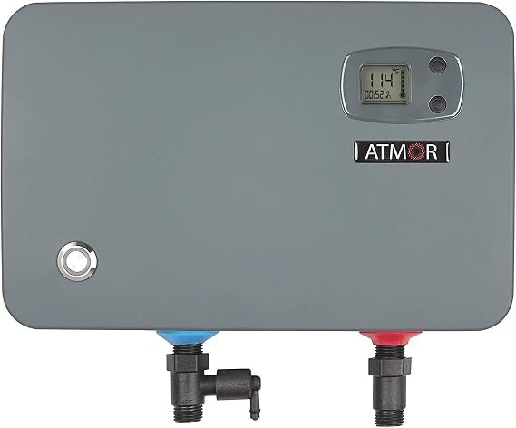 Atmor 240V Self Modulating 14kW, 2.3 GPM Electric Tankless On Demand Water Heater, Digital Technology, ThermoBoost Series, AT-905-14TB