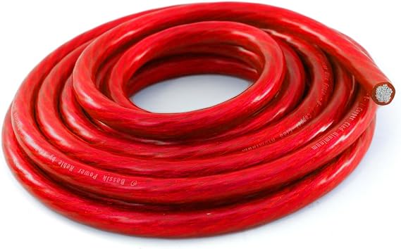 KnuKonceptz Bassik 4 Gauge Red Power/Ground Wire Cable - 10 Feet