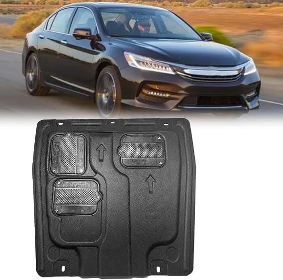 Mud Flaps Engine Guards for Honda Accord 2015 2016 2017 Front Engine Splash Shield Guards Suitable for 9.5th Accord Under Engine Cover Directly Replace Original One Black