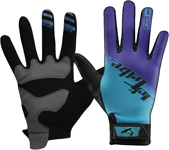 Jettribe Jet Ski PWC Gloves GP-30 Series - Breathable Fully Finger Gloves for Men, Women, and Youth | - Enhanced Grip and Comfort for Ultimate Watercraft Riding Experience - Purple/Teal (2XL)