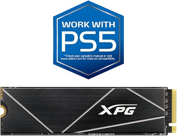 XPG 512GB GAMMIX S70 Blade - Works with PlayStation 5, PCIe Gen4 M.2 2280 Internal Gaming SSD Up to 7,400 MB/s (AGAMMIXS70B-512G-CS)