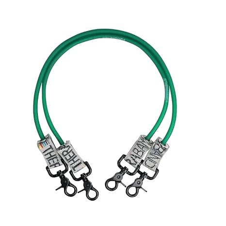 THERABAND Resistance Tubing with Connectors for Wall, Rehab & Wellness Station, Heavy Level 4, Set of 2, 18-Inch Green Tubing for Physical Therapy, Exercise, Rehab, Clinics & Pilates, Latex Tubes