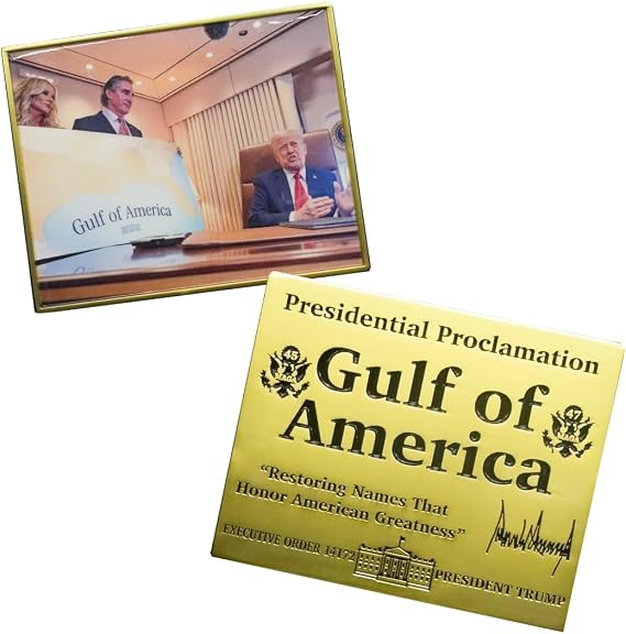 EL1-21 Gulf of America President Trump 47 Challenge Coin for White House Executive Order