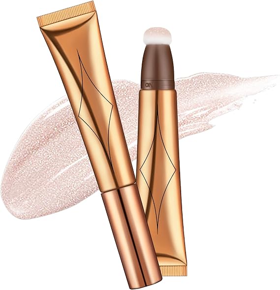 AOOWU Contour Beauty Wand, Liquid Highlighter Contour Beauty Wand with Cushion Applicator, Matte Liquid Blush Wand, Long Lasting Smooth Lightweight Beauty Wand Makeup