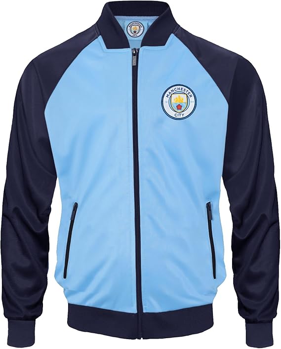 Manchester City FC Official Soccer Gift Boys Retro Track Top Jacket