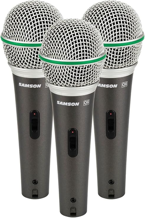 SAMSON Q6 Dynamic Microphone (3-Pack)