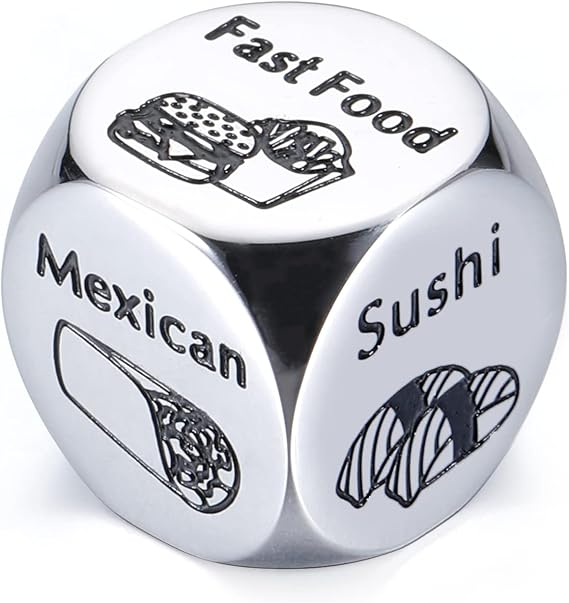 Stocking Stuffers for Men Women, Food Dice Gifts for Husband Wife Couples