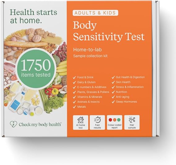 Food Sensitivity Test Kit for Adults & Kids - 1,750 Items - Hair Sample