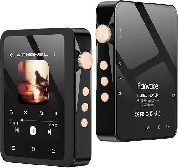 HiFi MP3 Player with Bluetooth 5.3, Lossless DSD High-Resolution Digital Audio Music Player, Portable DAC FLAC Audio Player, 192Khz/24bit, 2.8" Touchscreen & Leather Case