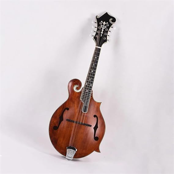 Generic Mandolin Instrument Handmade F Style Mandolin Solid Spruce Top Back Side Flame Maple