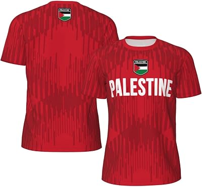 2024 Palestine 1 Team Sports Mesh T-Shirt Jerseys for Running Cycling Soccer Fans Tennis Fitness