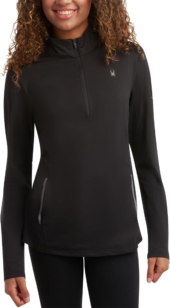 Spyder Womens Quarter Zip Pullover - Brushed Fleece Mock Neck Sweatshirt