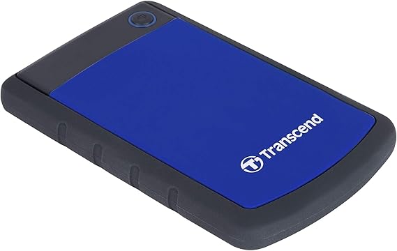 Transcend 2TB StoreJet 25H3 Rugged Portable HDD, One Touch Backup
