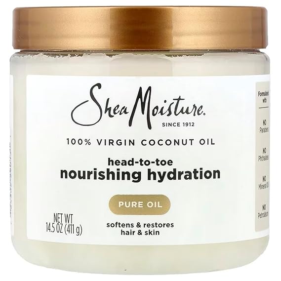 SheaMoisture 100% Virgin Coconut Oil for Hair, Body, Skin Moisture 14.5oz