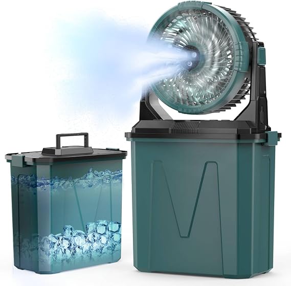 Portable Air Humidifying Apparatus with Rechargeable Battery,4-Speed Adjustable,9L Water Tank,20000mAh USB Charging,Quiet Operation, Ideal for Travel and Home Use