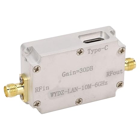 RF WideBand Amplifier High Gain Low Noise LNA for Radio, Stable, Ultra Broad Bands, 30dB Gain, Simple Installation