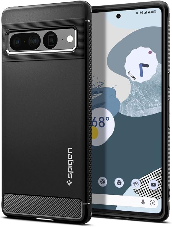 Spigen Rugged Armor Designed for Pixel 7 Pro Case (2022) - Matte Black