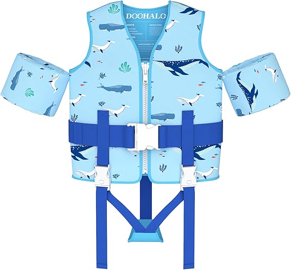 DOOHALO Toddler Swim Vest Kids Swimming Training Vest for Boys Girls Suitable for Age 1 to 8 Years 20Ibs - 46Ibs
