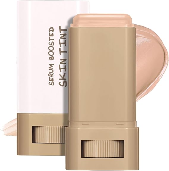 Solid Serum for Boost Skin Tint - Makeup Foundation Stick - Beauty Balm Serum Boosted Skin Tint Concealer - Hydrating Full Coverage Concealer, Sheer
