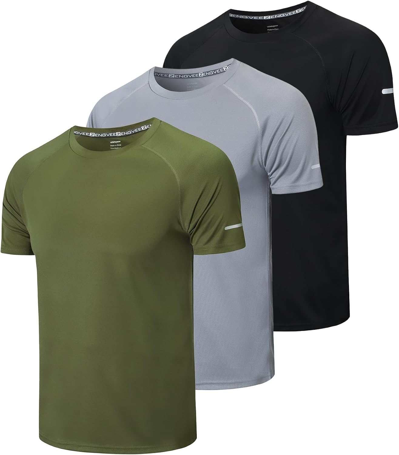 Gaiatiger 13 Pack Mens T-Shirts Quick Dry Short Sleeve Tops Adult Moisture Wicking Active Athletic Running Work Shirts