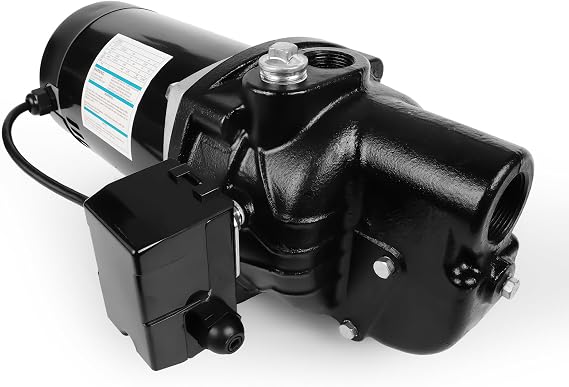 SWS50- Cast Iron Shallow Jet Well Pump-1/2 HP 375 Gallons | 115V 230V Dual Voltage Heavy Duty Shallow Well Pump 0-25 FT Depth