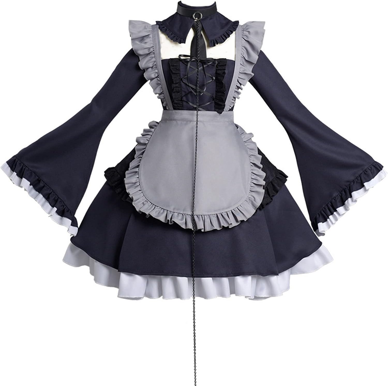 AwwwCos My Dress Up Darling Marin Kitagawa Cosplay Costume Lolita Maid Dress with Apron Hair Accessories Halloween Outfits
