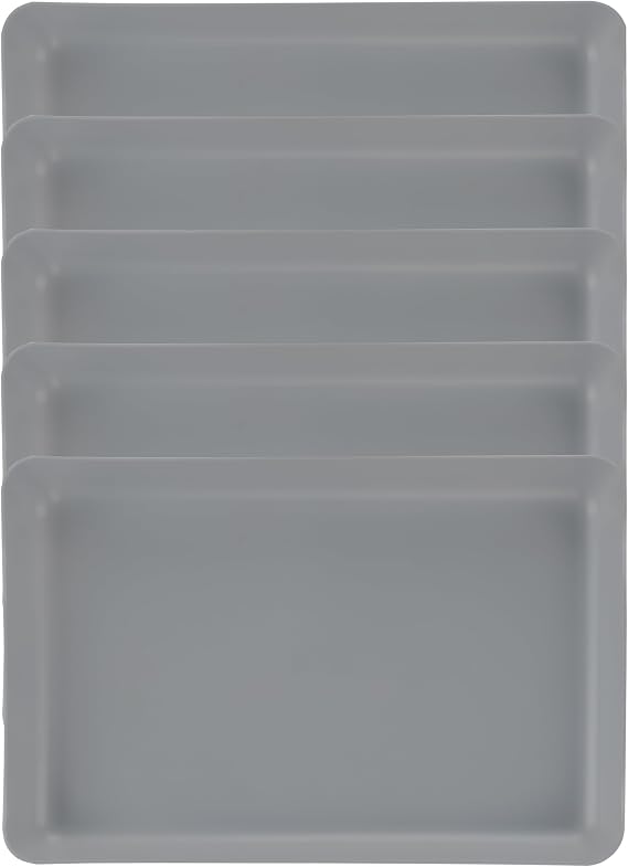 Soho Urban Artist True Color Peel Off Neutral Grey Butcher Tray Palette, 5 Pack of 8 x 12" Trays for Acrylic or Oil Painting, Easy Peel Paint Palettes, Lightweight, Paper Alternative