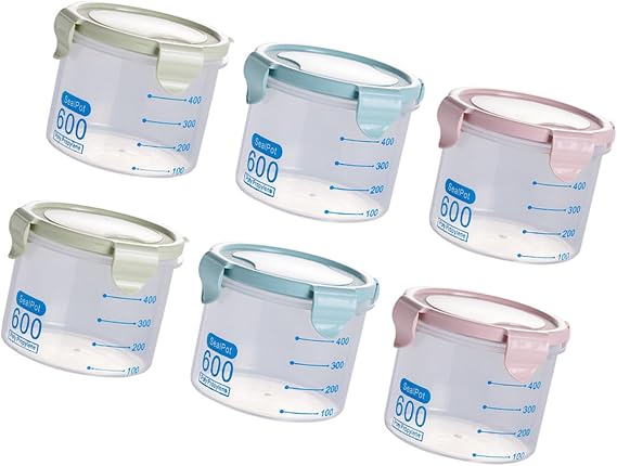 Food Storage Containers For Snacks Cereal Organizing Sealed Clear Canisters for Kitchen Organization