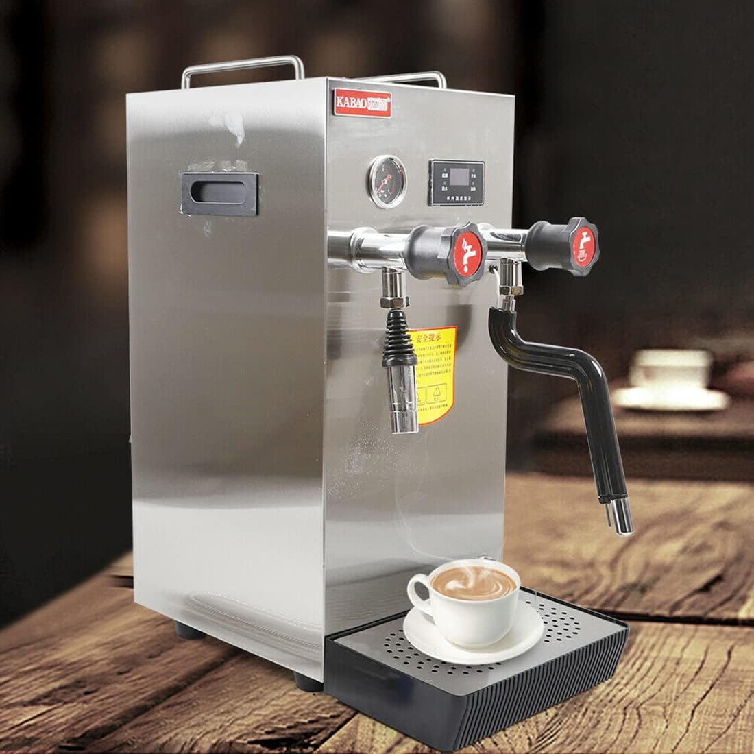 DNYSYSJ 2500W Commercial Automatic Milk Frother Steam Boiling Water Machine 8L Electric Milk Foam Machine for Coffee Milk Tea Dessert