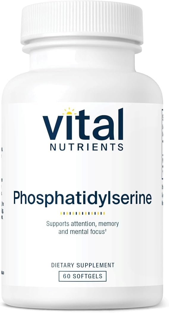 Vital Nutrients Phosphatidylserine - 150mg Phosphatidylserine Supplement - Powerful Nootropic for Attention, Memory, and Mental Focus Support* - Gluten, Dairy, Soy Free - Non-GMO - 60 Softgels