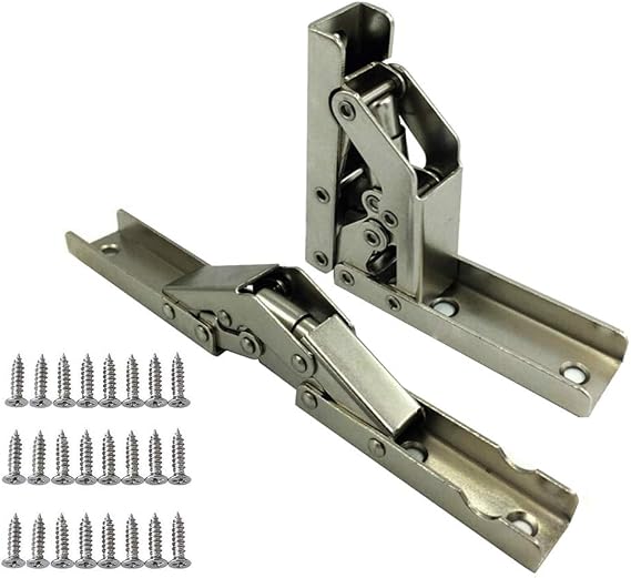 90 Degree Folding Door/Shelf Hinge Hidden Bracket Table Holder Furniture Parts (6PCS)