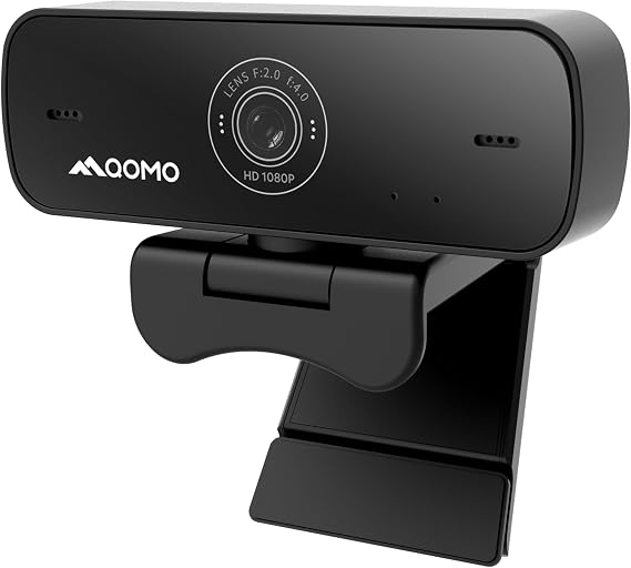 QWC 004 Full HD 1080p Webcam with Microphone, 180 Rotatable, USB Plug and Play, Streaming Camera for PC/Mac/Laptop, Zoom/Skype/Facetime/Meetings