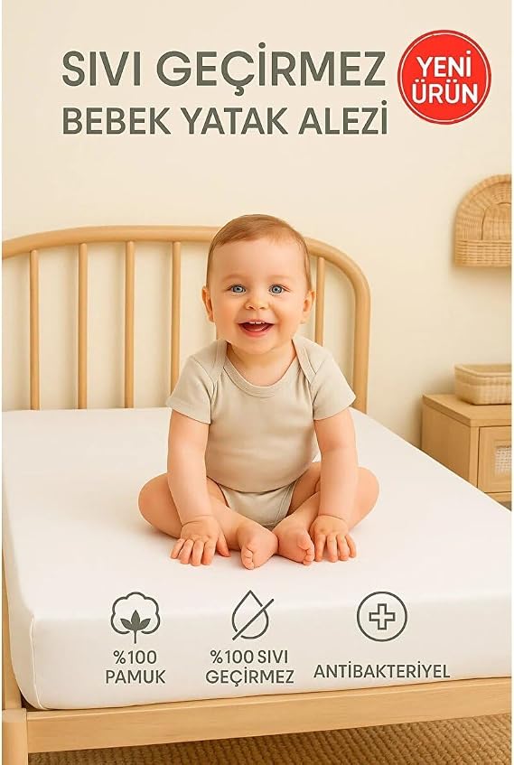 SUVAY 100% Cotton Liquid Proof Baby Mattress Protector Baby Child Park Cradle Nursery Kindergarten Mattress (70 x 110)
