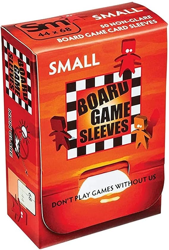 Arcane Tinman Card Sleeves Small Non-Glare 50 CT Card Sleeves are Smooth & Tough Compatible with Catan, Camel Up, Dimension and More, Clear, (ART10424)