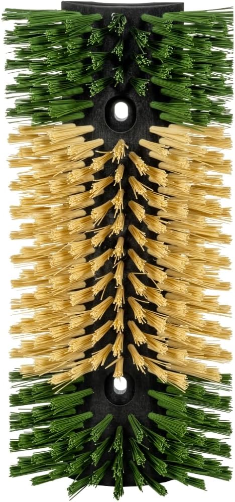 Premier 1 Livestock Scratch Brush 2" Stiff Bristles, Large, Green/Tan