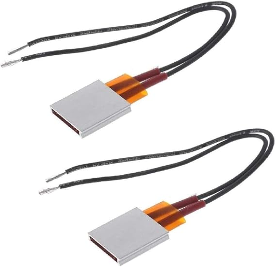 2pcs PTC Heating Element 5W-50W AC DC 12V/110V 80/120/220 Degree consistant Temperature Ceramic Thermostatic (12V 80 Degree)
