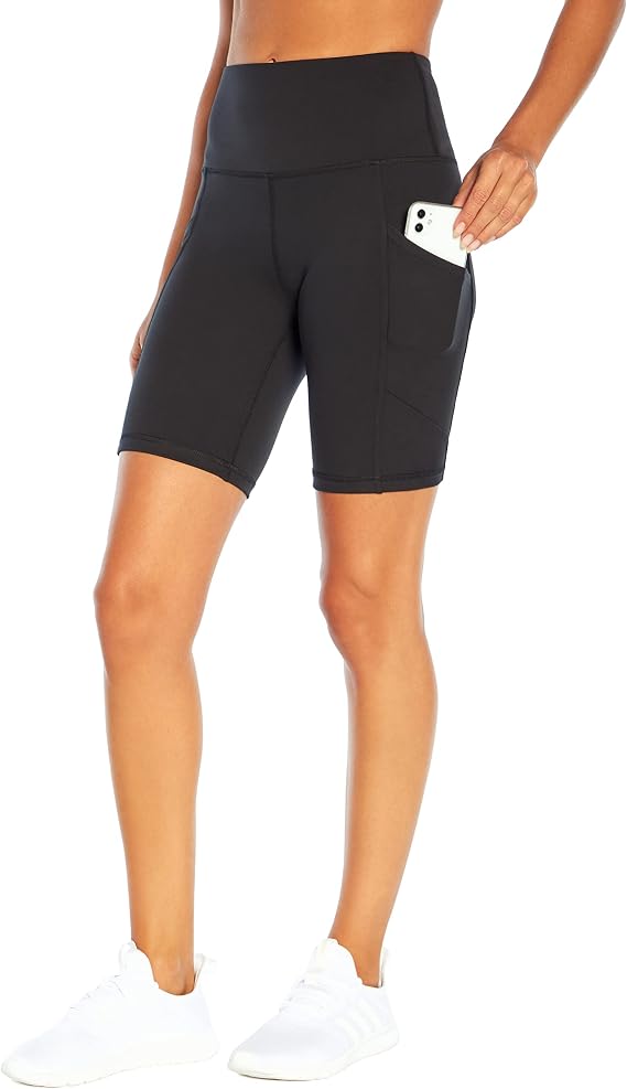 Marika Womens Odessa High Waist Tummy Control Bermuda Pocket ShortShort