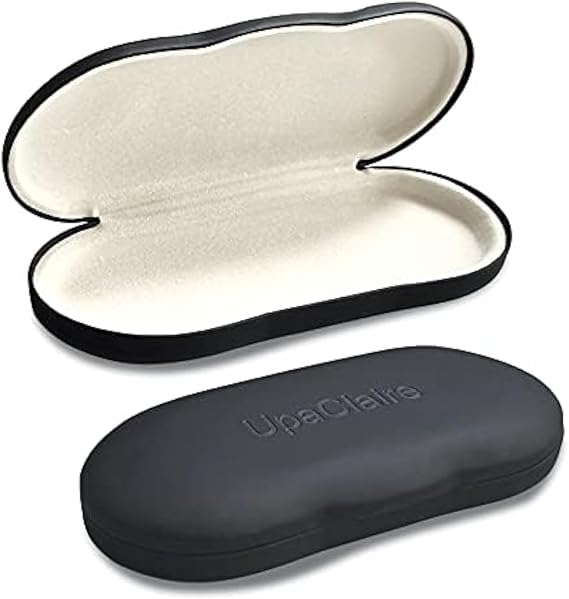 Clip-on Glasses Case Slim Hard Shell Ultra-light Retro Flat Glasses Storage Box Compression Resistant Black