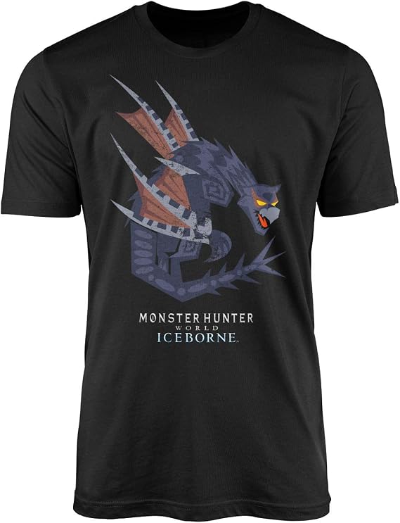 Monster Hunter Iceborne World Nargacuga T-Shirt - 2XL Black