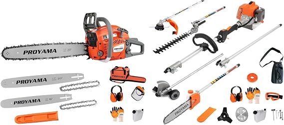 PROYAMA 58CC Gas Chainsaw with 26CC Gas Multi Tools